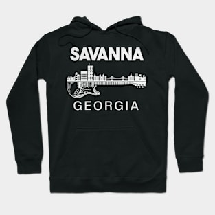 Savanna Georgia Gift Guitar Music Savanna Skyline Hoodie